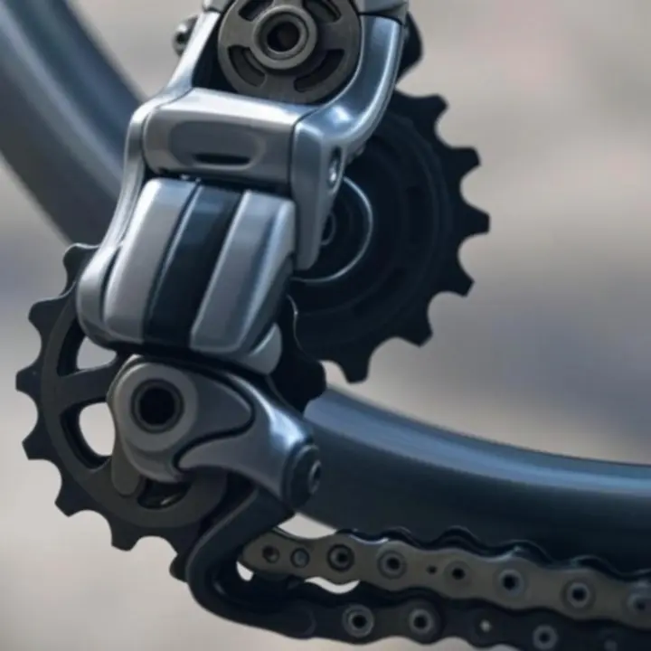 Close-up van hoogwaardige fietscomponenten en afwerking bij BikeMorra