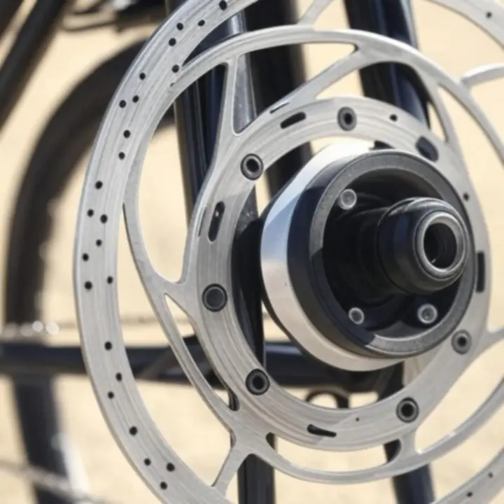 Detail van een modern fietremsysteem