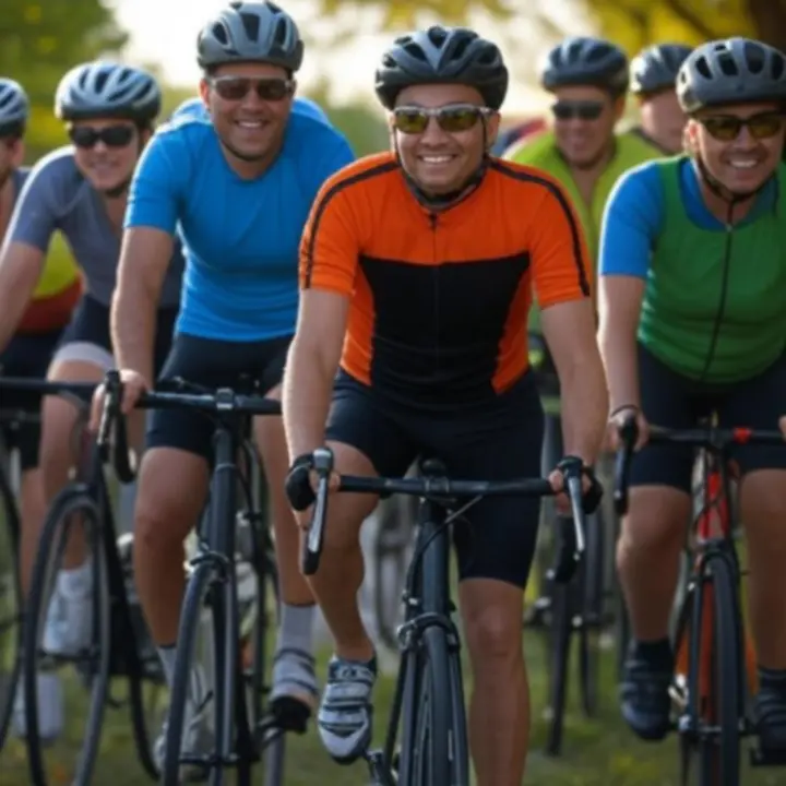 Fietsers in actie op een groen stadsfietspad